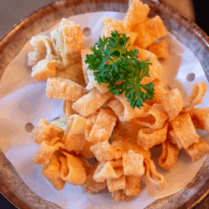 Blosson de langostinos con salsa chilli
